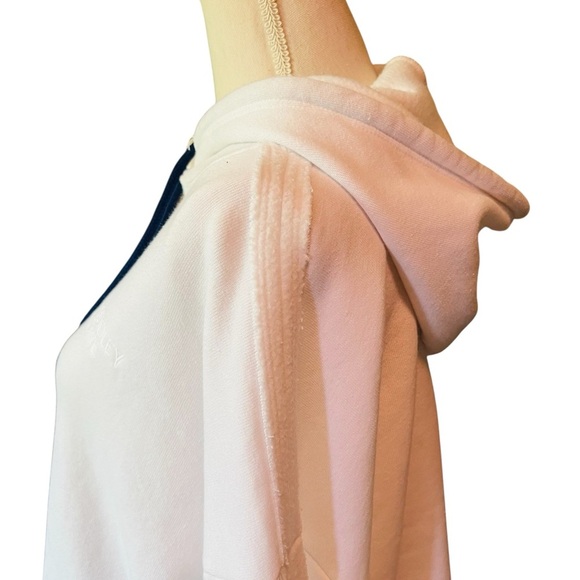 Woodley + Lowe Chic Crop White Hoodie with Navy Accents Size D - Picture 7 of 12